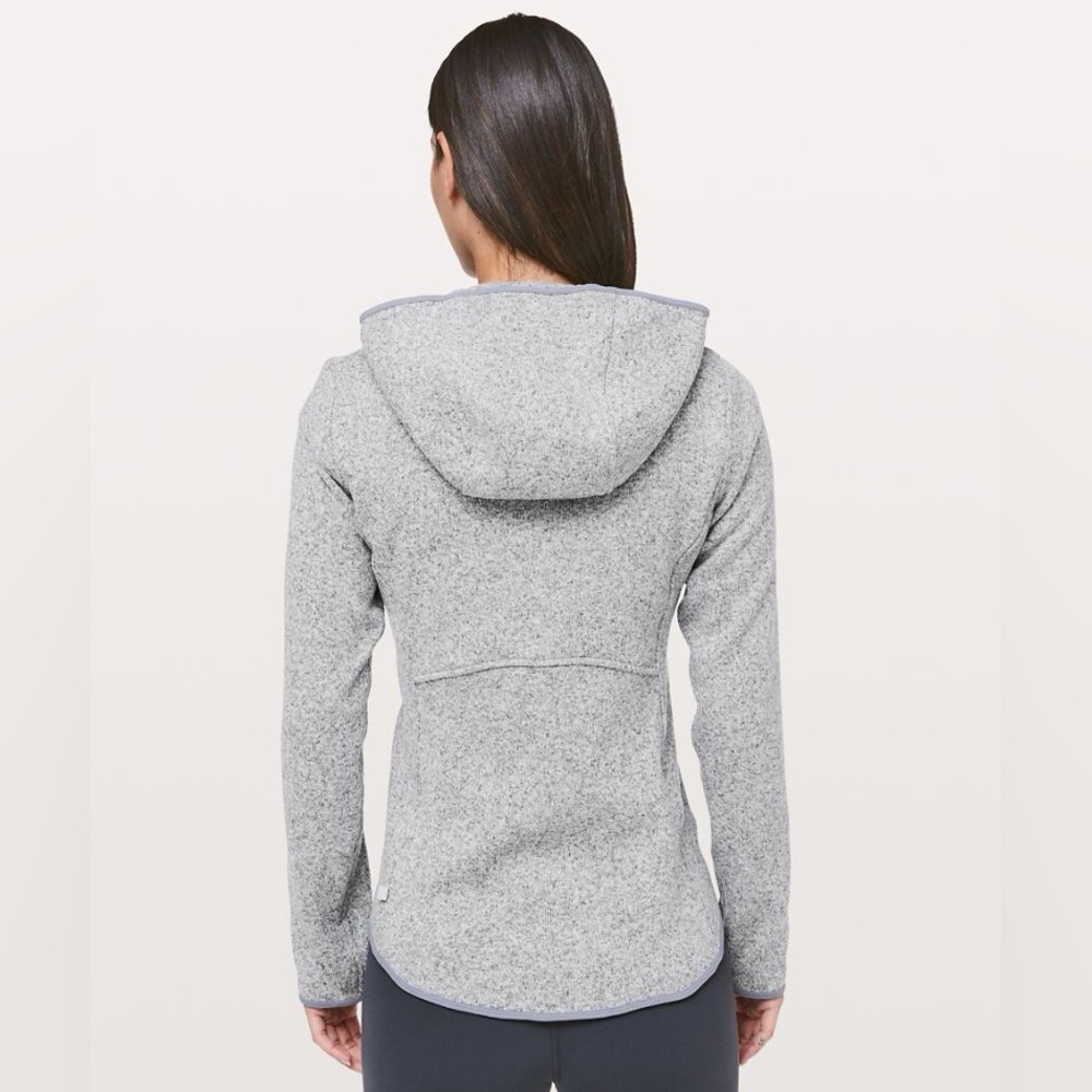 Lululemon Athletica Heathered Gray Half-Zip Hoodie - Picture 2 of 11